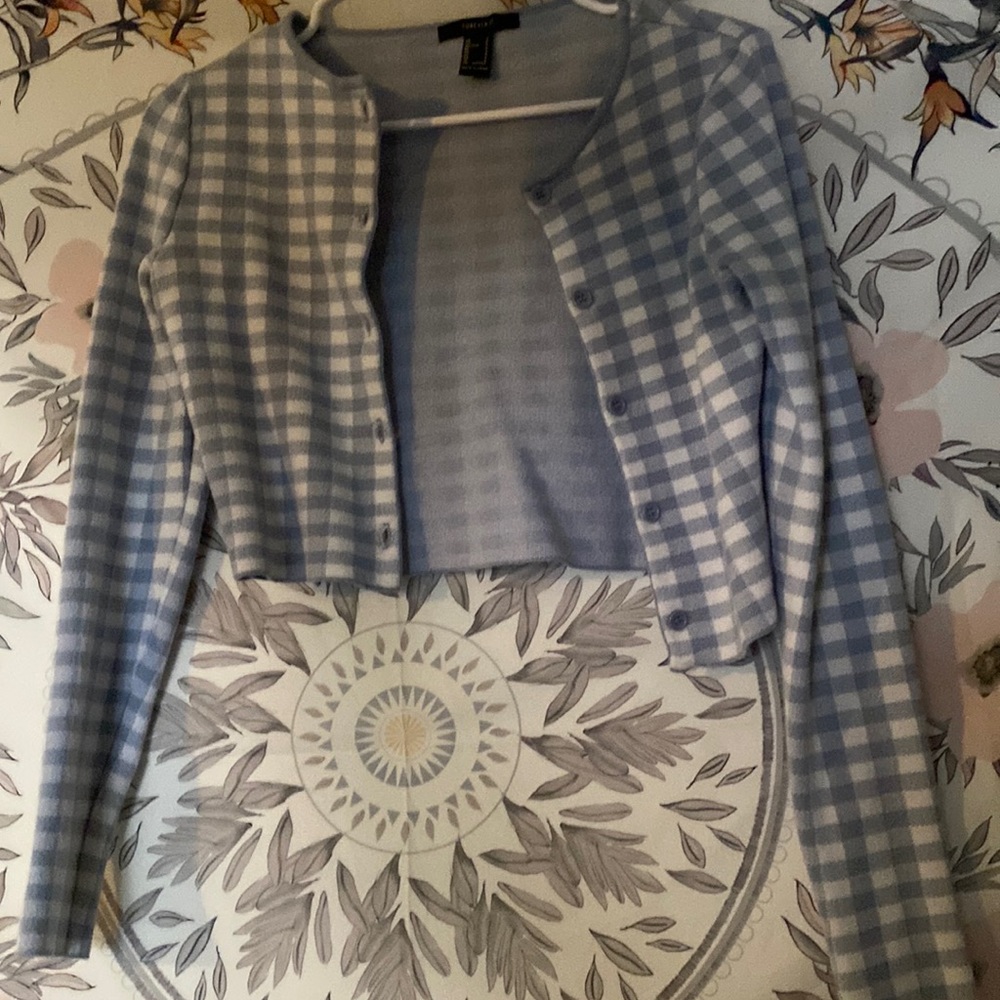Forever 21 Plaid Cardigan